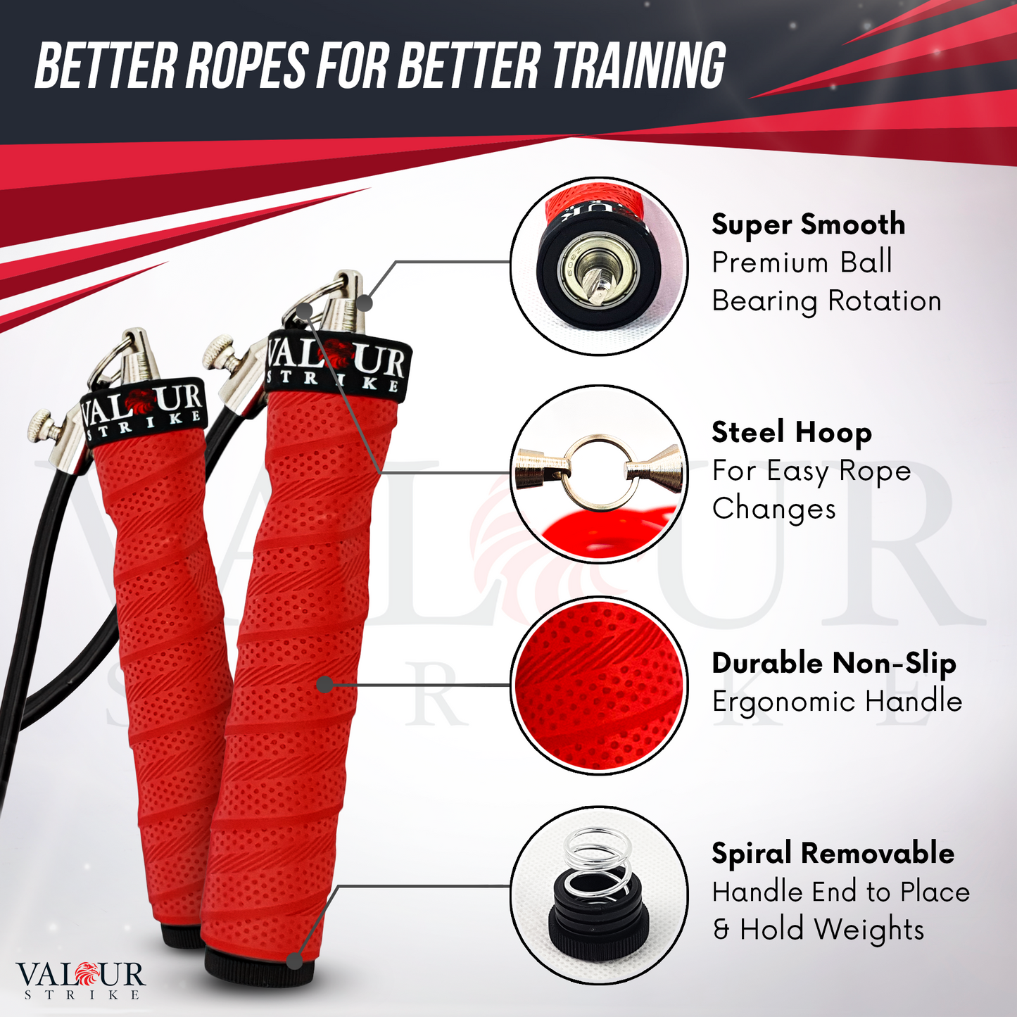 Weighted Skipping Rope. Hex-Treme 6 in 1 Skipping Ropes Set