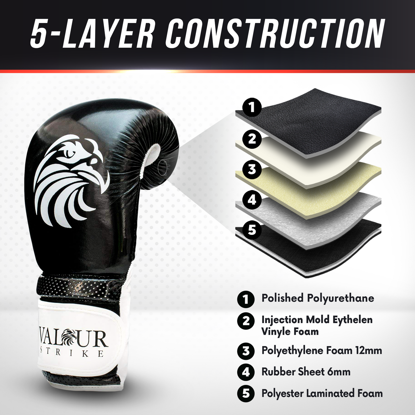 black boxing gloves by valour strike for boxing kickboxing mma combat sports