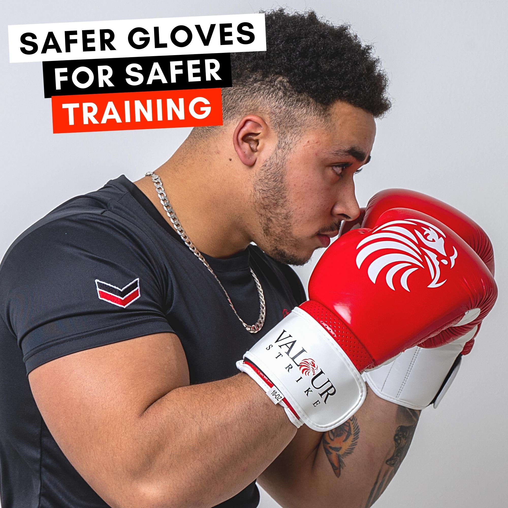 Valour Strike Red Boxing Gloves - Free UK Delivery  Premium Quality and  Performance –